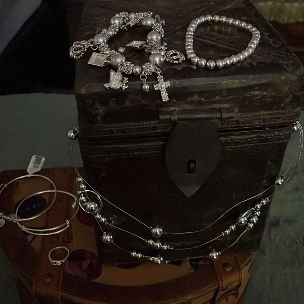 Bundle of Silver Color Jewelry